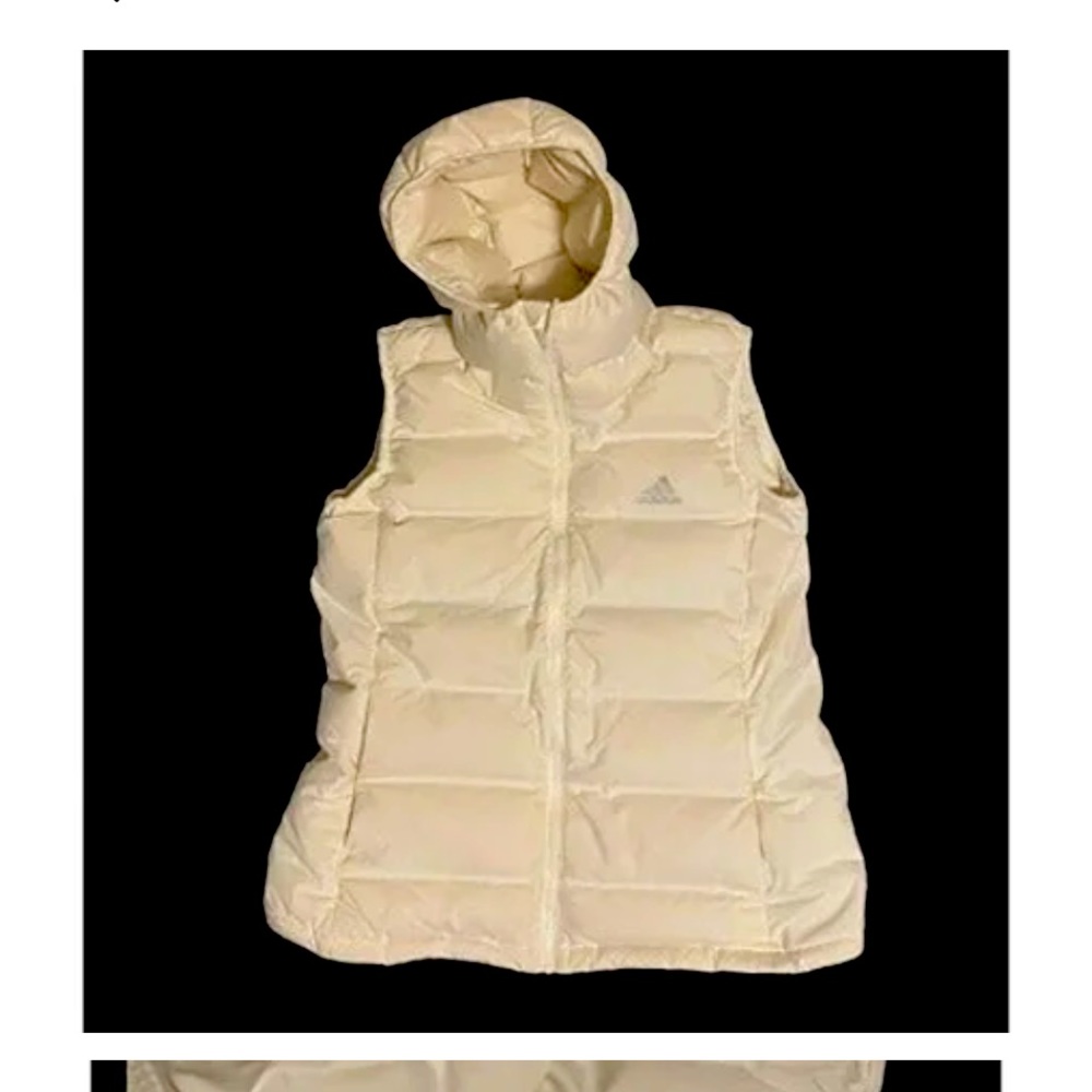 Adidas Helionic hooded vest Puffer Vest, size Large Men’s